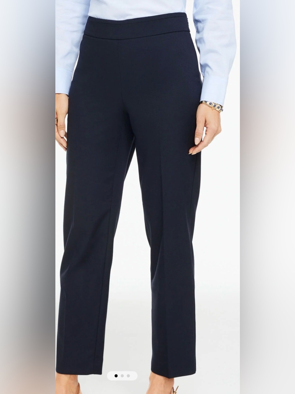 Talbots navy ankle length pants.